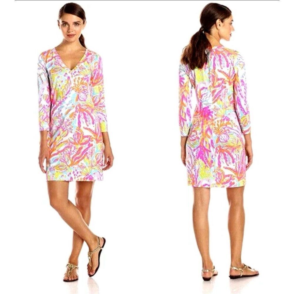 Lilly Pulitzer Scuba Christie Dress XS 100% Pima Cotton beach vacation modern